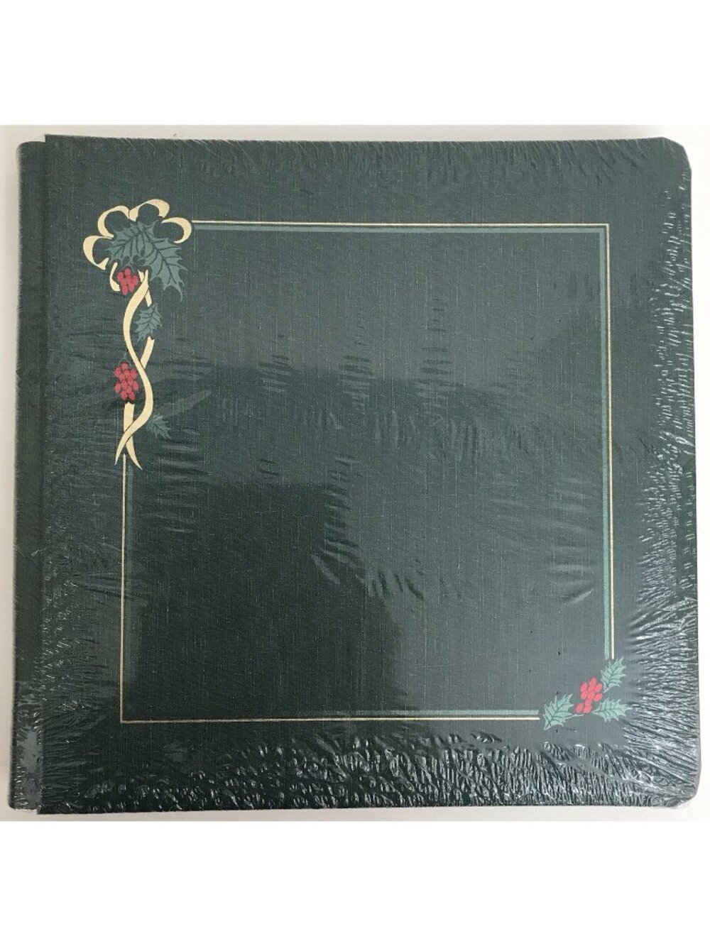 Creative Memories 12x12 Green Holly Christmas Scrapbook Album w/ 15 Pages (A)